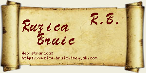 Ružica Bruić vizit kartica